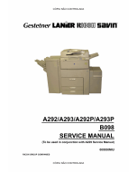 RICOH Aficio 551 551P 700 700P 1055 A292 A293 G594 B098 Service Manual