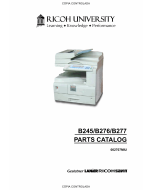 RICOH Aficio MP-1500 1600 2000 1600L 2000L B245 B276 B277 Parts Catalog