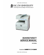 RICOH Aficio MP-1500 1600 2000 1600L 2000L B245 B276 B277 Service Manual