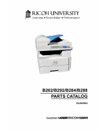 RICOH Aficio MP-161 161F 161SPF B262 B284 B288 B292 Parts Catalog