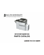 RICOH Aficio MP-6002 7502 9002 D131 D132 D133 Parts Catalog