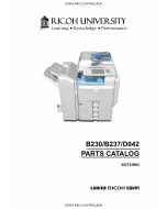 RICOH Aficio MP-C2000 C2500 C3000 B230 B237 D042 Parts Catalog