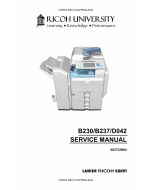 RICOH Aficio MP-C2000 C2500 C3000 B230 B237 D042 Service Manual