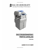 RICOH Aficio MP-C2030 C2050 C2530 C2550 D037 D038 D040 D041 Parts Catalog