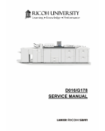 RICOH Aficio Pro-C900 C900s D016 G178 Parts Service Manual