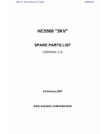 RISO HC 5500 3KV Parts List Manual