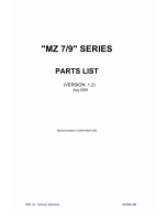 RISO MZ 770 790 MV-7690 Parts List Manual