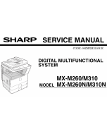 SHARP MX M260 M310 N Service Manual