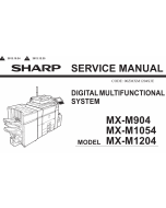 SHARP MX M904 M1054 M1204 Service Manual