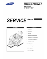 Samsung FACXIMILE SF-5100 5100P Msys-5100P Parts and Service Manual