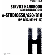 TOSHIBA e-STUDIO 550 650 810 DP5510 6510 8110 Service Handbook