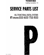 TOSHIBA e-STUDIO 555 655 755 855 Parts List Manual