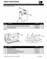 Zebra Label 110PAX4 Parts Catalog