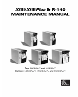 Zebra Label 90 96 140 170 220 XiIIIplus Maintenance Service Manual