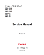 Canon ImagePROGRAF PRO-2100 4100 6100 PRO-521 541 561 Service Manual