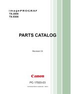 CANON imagePROGRAF TX-3000 TX-5300 Parts Manual 