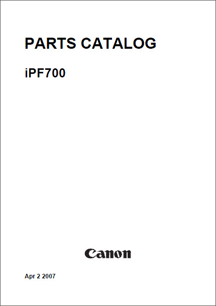 Canon_IPF700_Parts_Catalog_1