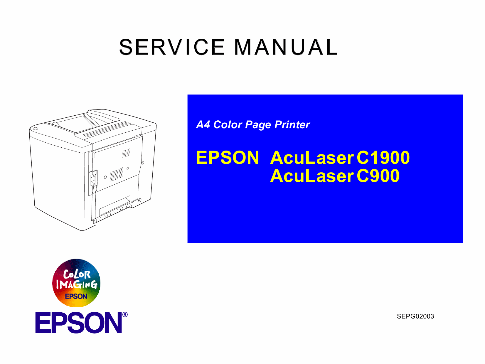 EPSON AcuLaser C1900 C900 Service Manual-1