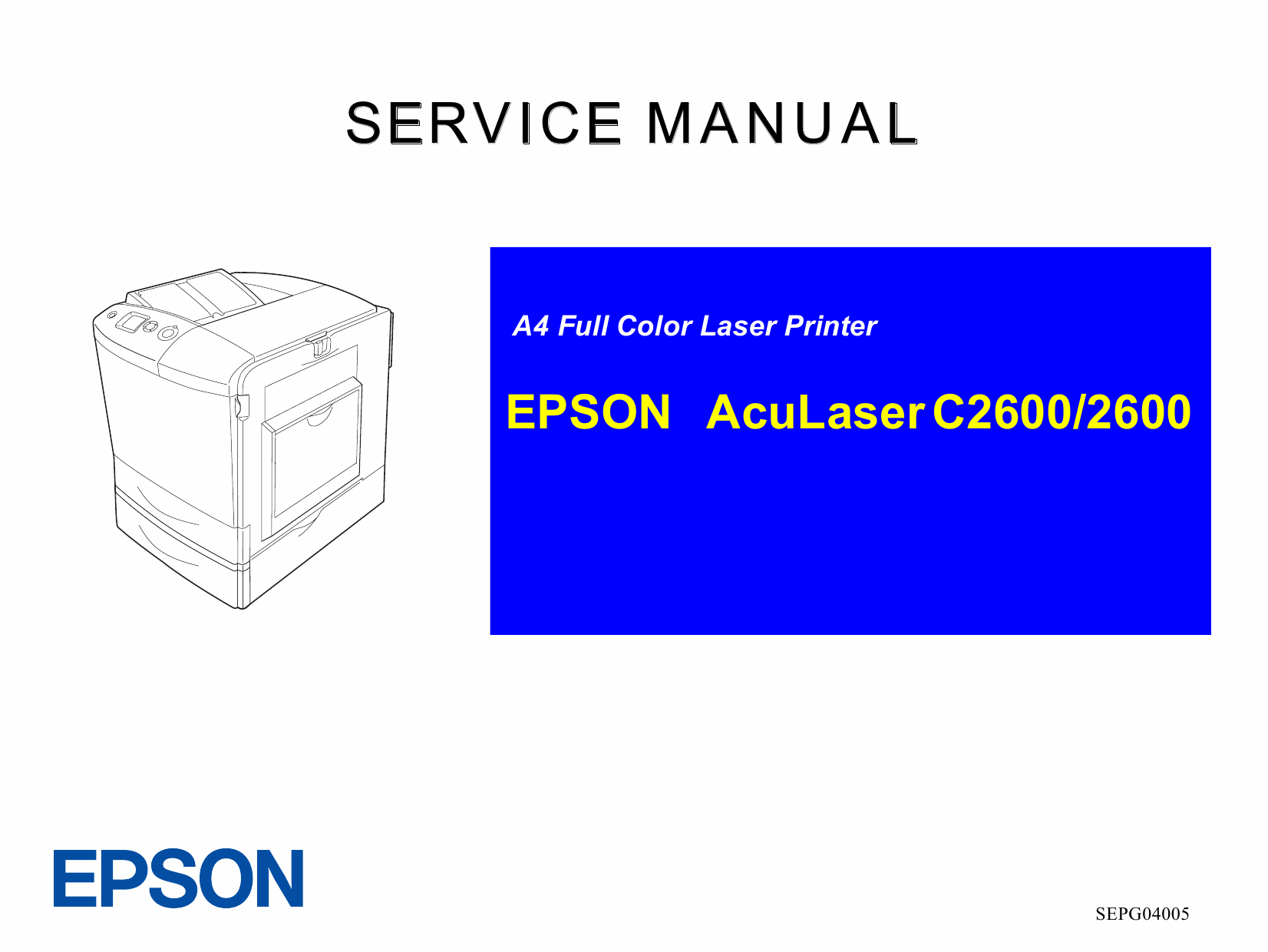 EPSON AcuLaser C2600 Service Manual-1