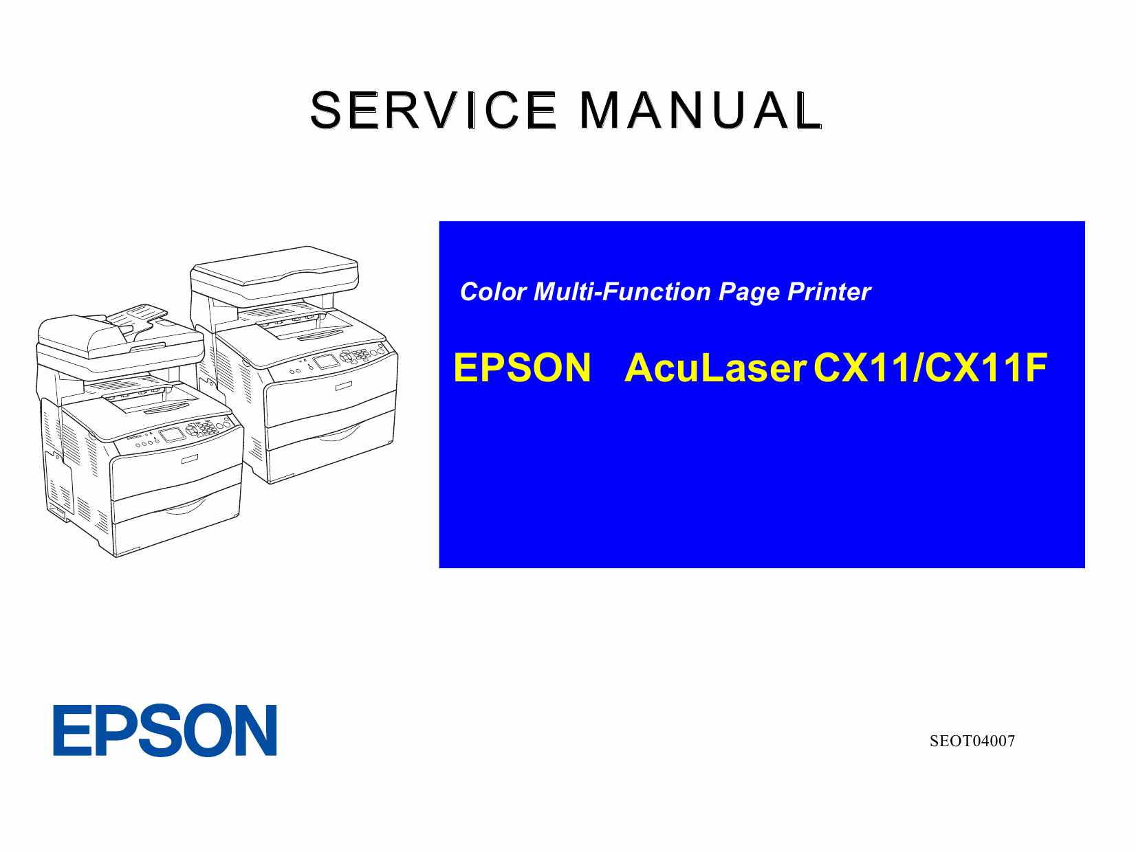 EPSON AcuLaser CX11 CX11F Service Manual-1